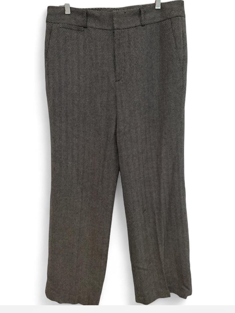 LAUREN RALPH LAUREN BLACK AND CREAM HERRINGBONE 100% WOOL PANTS SIZE 12
